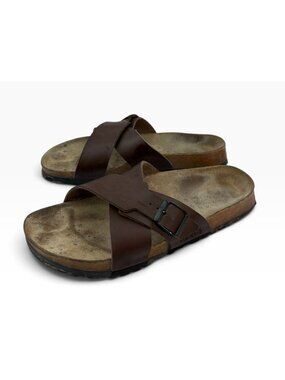 -Birkies by Birkenstock Santosa Sandals Womens Size 41 Brown Leather Comfort